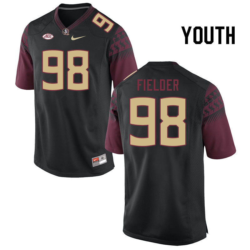 Youth #98 Grant Fielder Florida State Seminoles College Football Jerseys Stitched Sale-Black - Click Image to Close
